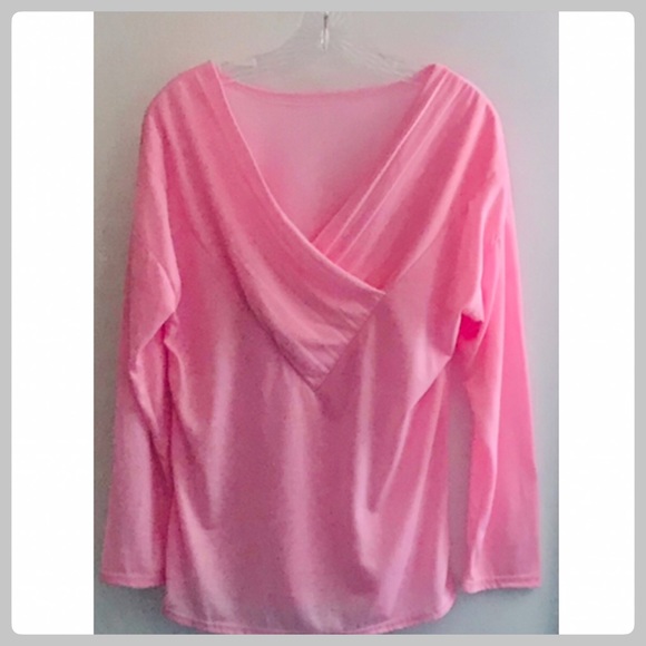 50% OFF NWT Pretty In Pink V-Neck Tee Shirt - Picture 3 of 4